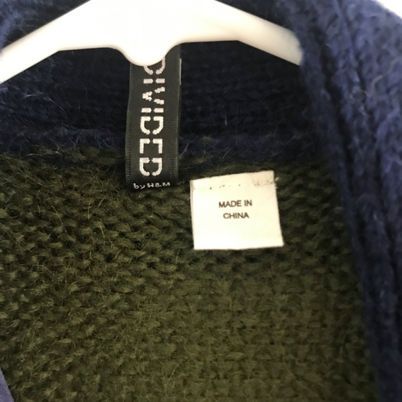 H&M Divided Blue and Green Striped Sweater - Picture 3 of 3